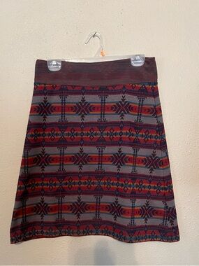 Kavu Classic Aztec Print A-Line Skirt - Rust, Purple, and Gray